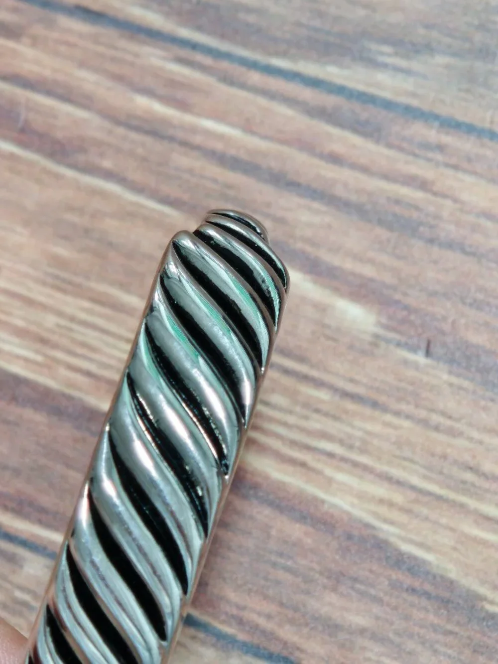 David Yurman Silver Twisted Cable Cuff Bracelet